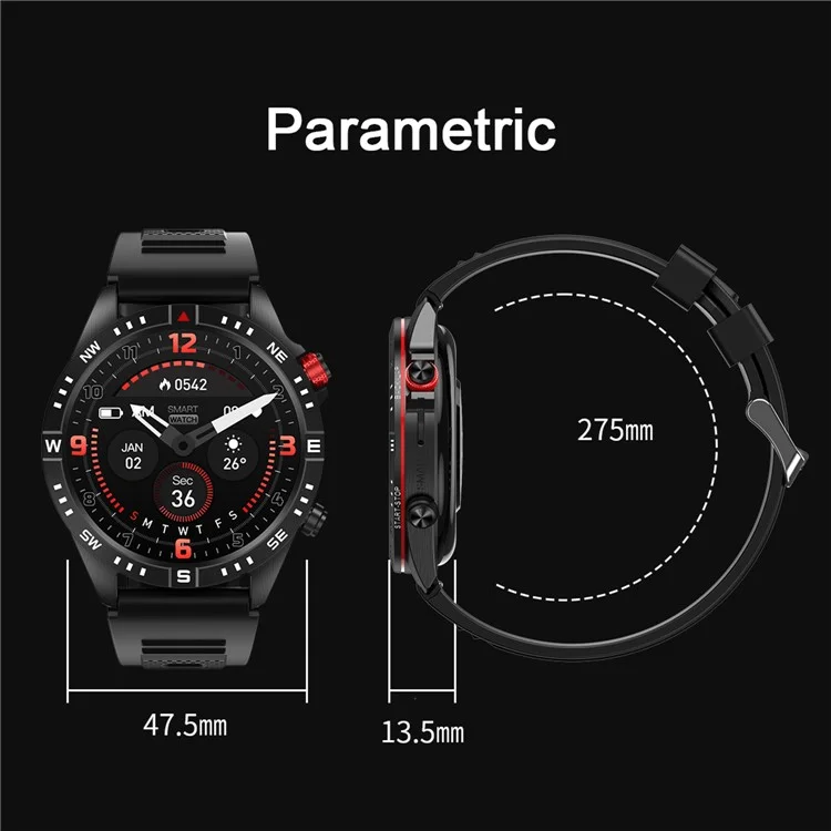 CY800 1.6-inch Bluetooth-compatible Calling Sport Watch Waterproof Smart Watch Heart Rate Sleep Monitoring - Black