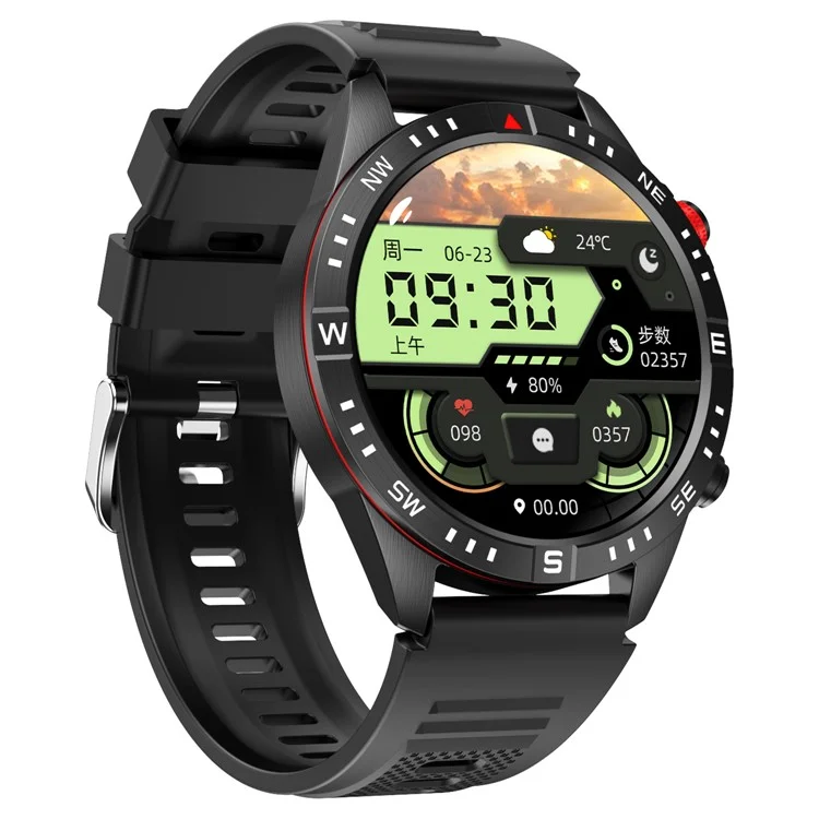 CY800 1.6-inch Bluetooth-compatible Calling Sport Watch Waterproof Smart Watch Heart Rate Sleep Monitoring - Black