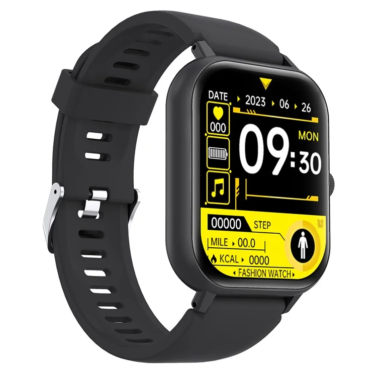 TB62D 1,83-Zoll-Bildschirm-Uhr Schlafmonitor Armband Wasserdicht Smart Band - Schwarz