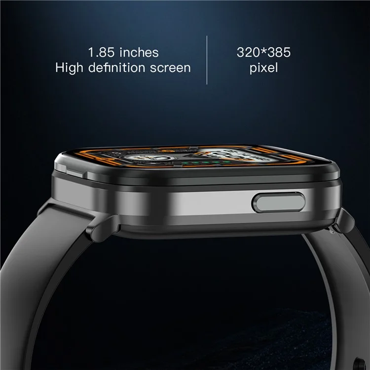 Monitor de Frequência Cardíaca 2 em 1 X9 1,85 Polegadas Smartwatch Rastreador de Esportes com Fones de Ouvido TWS - Preto