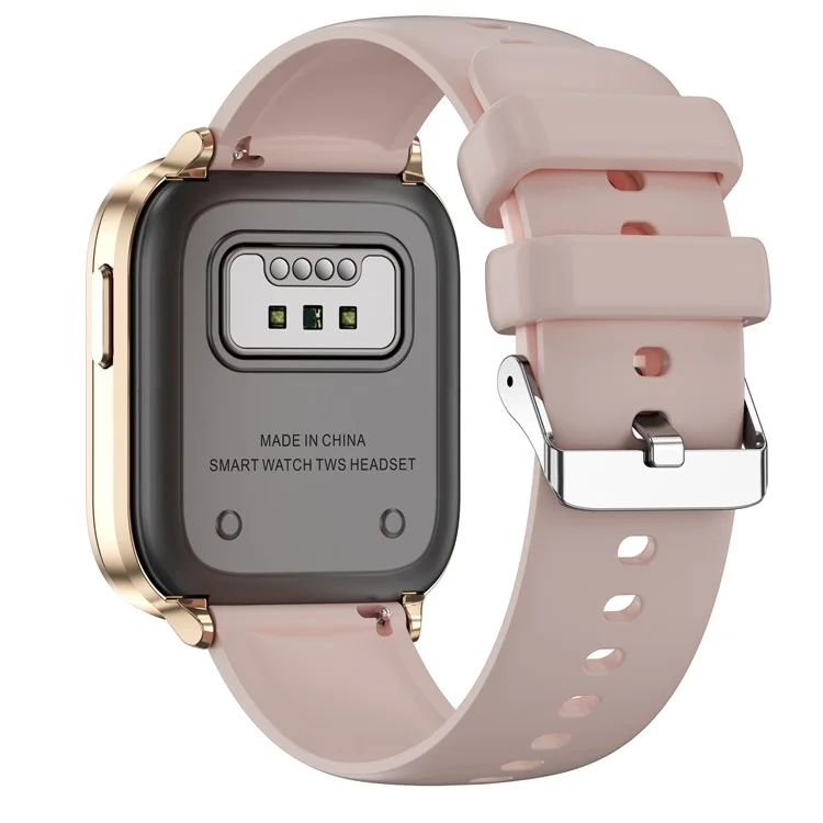 X9 2-in-1 Heart Rate Monitor 1.85 Inch Sports Tracker Smart Watch with TWS Earbuds - Pink