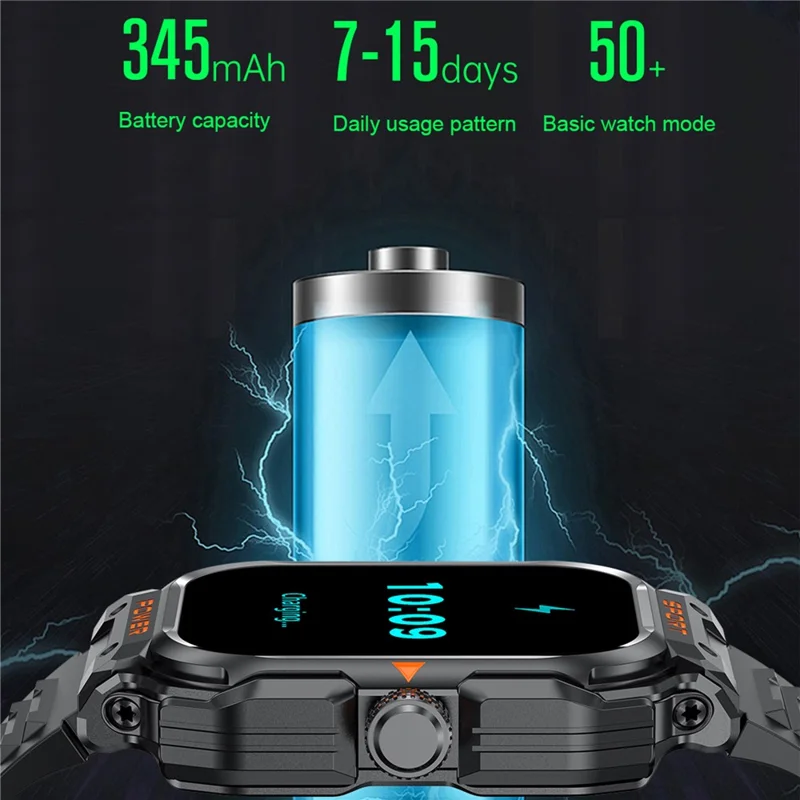 GT55 2-in-1 Bluetooth-compatible TWS Earphone Smart Watch Health Monitoring Bluetooth-compatible Calling Sports Watch - Silver