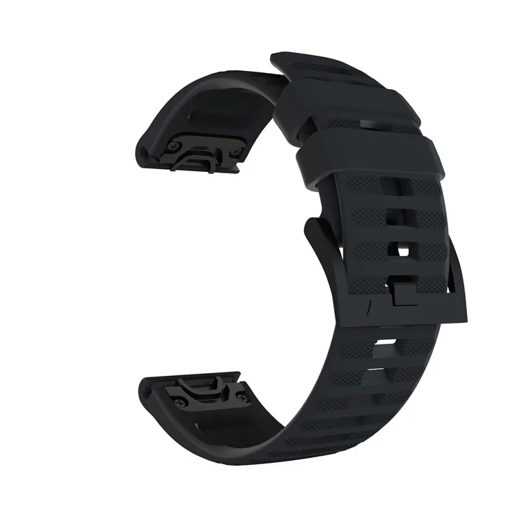 Для Garmin Fenix 7/6 Sapphire GPS/6 Pro GPS/6 GPS/5 Plus/5 Silicone Smart Watch Band Adjustable Wrist Strap - Чёрный
