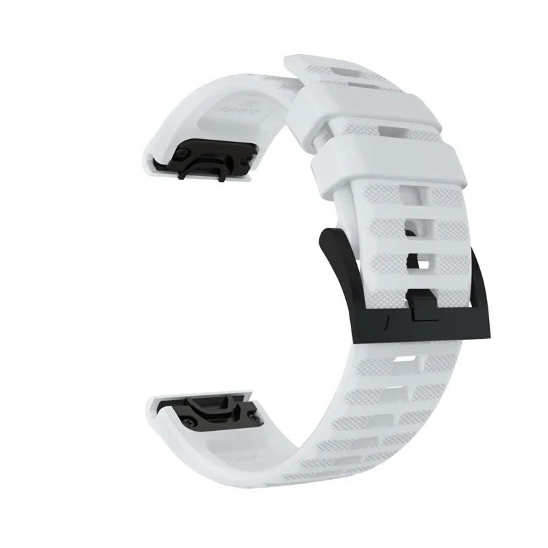 For Garmin Fenix 7/6 Sapphire GPS/6 Pro GPS/6 GPS/5 Plus/5 Silicone Smart Watch Band Adjustable Wrist Strap - White