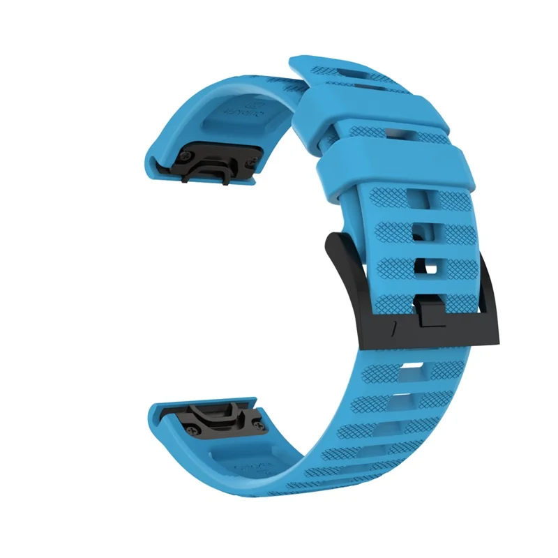 For Garmin Fenix 7/6 Sapphire GPS/6 Pro GPS/6 GPS/5 Plus/5 Silicone Smart Watch Band Adjustable Wrist Strap - Baby Blue