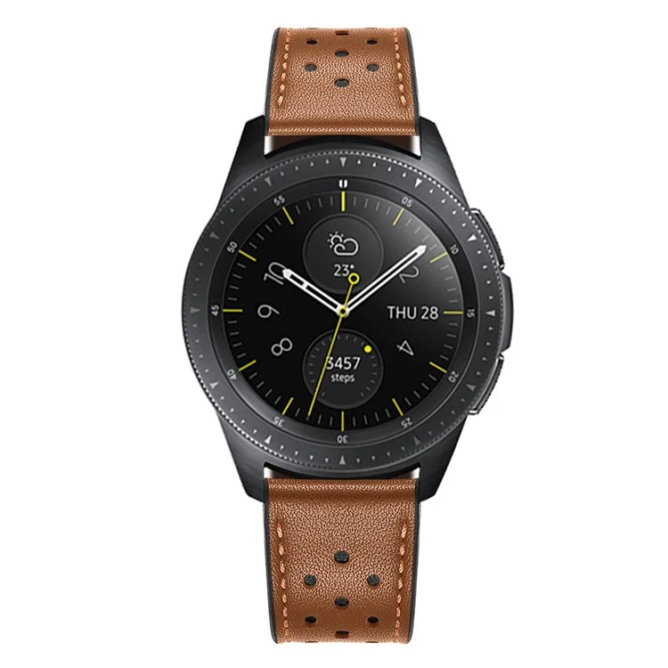 Banda De Reloj Inteligente De Cuero Genuino De 20 Mm Para Samsung Galaxy Watch 42mm [tipo Negro] - Marrón