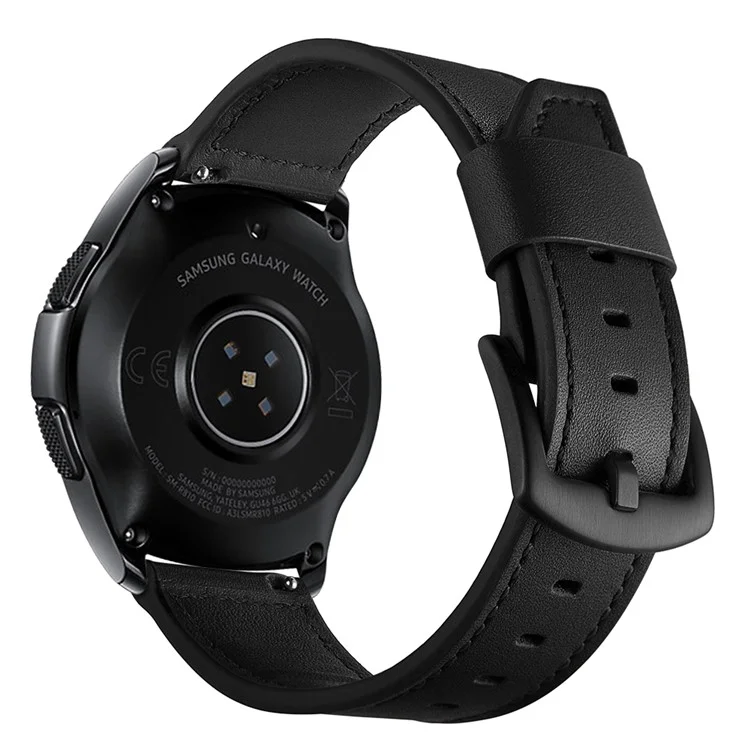 Für Samsung Gear S3 Classic/S3 Frontier 22 -mm -messer -schwanz -echtes Leder -uhrengurt -ersatzband - Schwarz