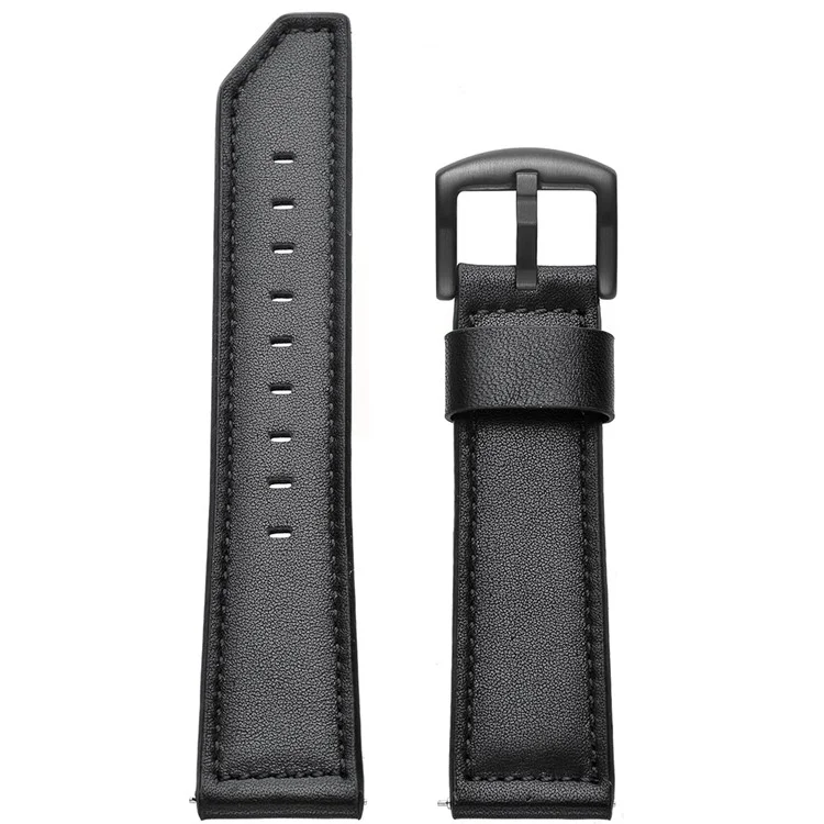 Para Samsung Gear S3 Classic/S3 Frontier Knife 22 mm Camiseta Genuine Leather Watch Band de Reemplazo de Correa - Negro