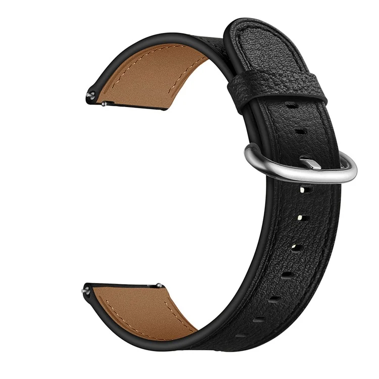 22mm Top Remplacement De La Bracelet De Montre Intelligente En Cuir Véritable Pour Huawei Watch GT1 / 2 / Regarder La Magie - Noir