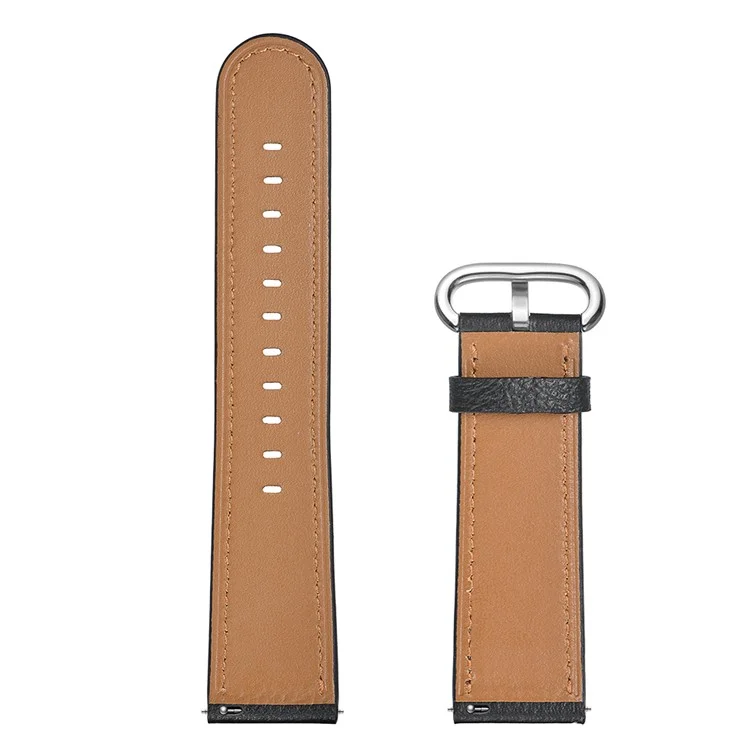 22mm Top Echtes Leder Weiche Smart Watch Strap Ersatz Für Huawei Uhr GT1 / 2 / Magie Ansehen - Schwarz