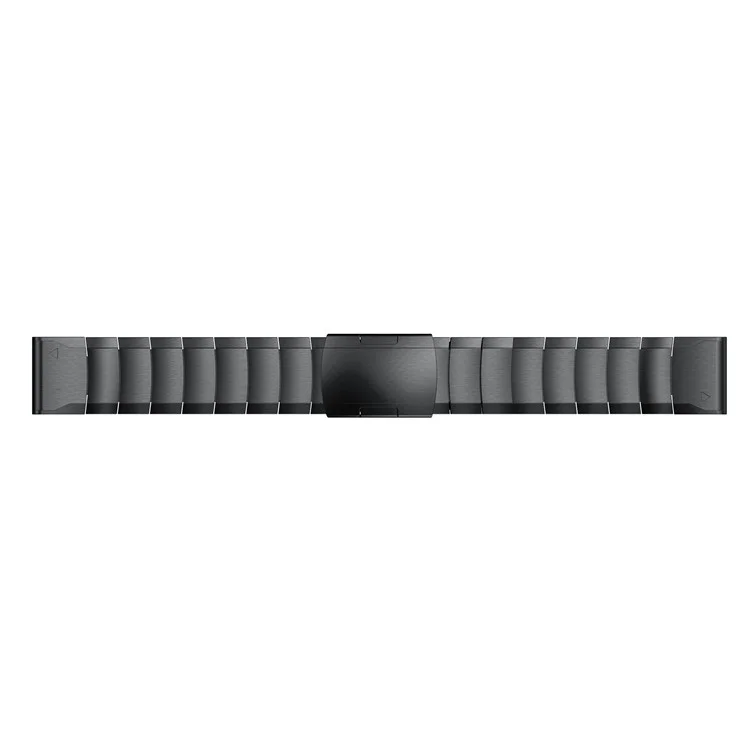 For Garmin Fenix 6X Stainless Steel Watch Band Wrist Strap Replacement with Butterfly Buckle - Black