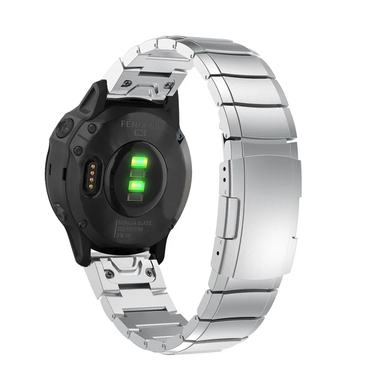 Edelstahl -uhrenbandband Für Garmin Fenix ​​6s - Silber-