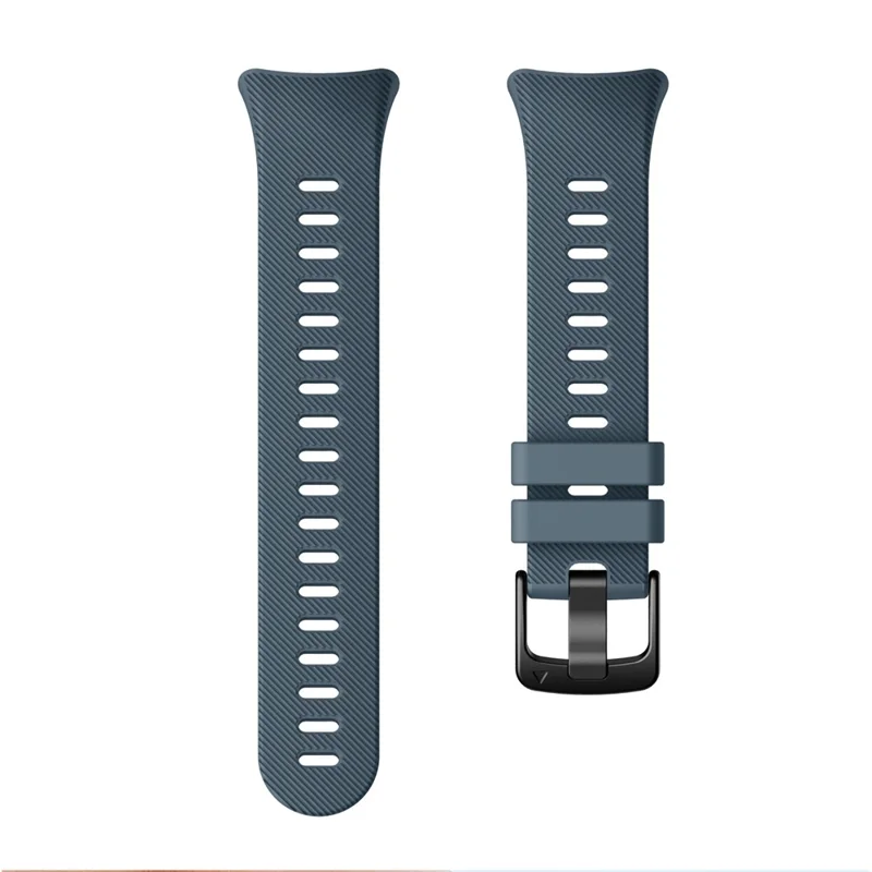 Silicone Watch Band Strap Black Buckle for Garmin Forerunner 45 - Titanium Grey