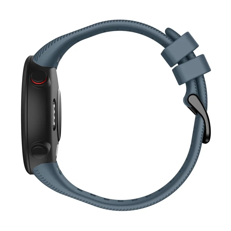 Silicone Watch Band Strap Black Buckle for Garmin Forerunner 45 - Titanium Grey