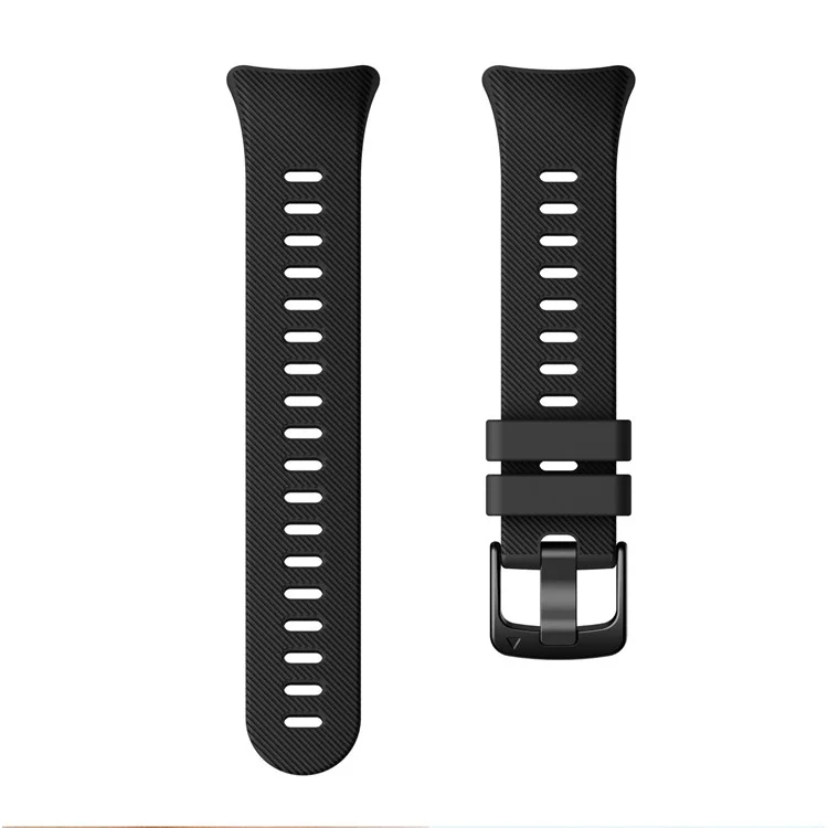 Silicone Wrist Strap with Black Buckle for Garmin Forerunner 45S - Black