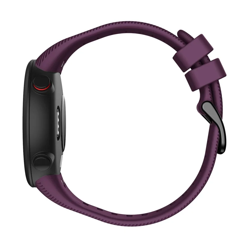 Silicone Wrist Strap with Black Buckle for Garmin Forerunner 45S - Purple