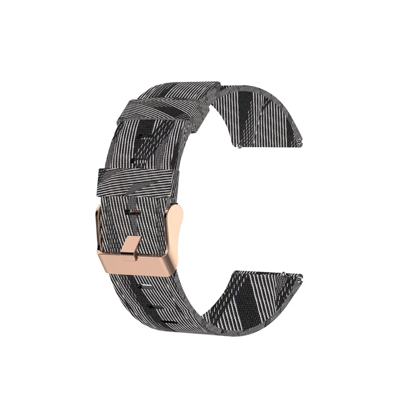 Nylon Braided Watch Band for Fitbit Versa 2/Versa Lite/Versa Blaze, Adjustable Wrist Strap Replacement - Black Stripe