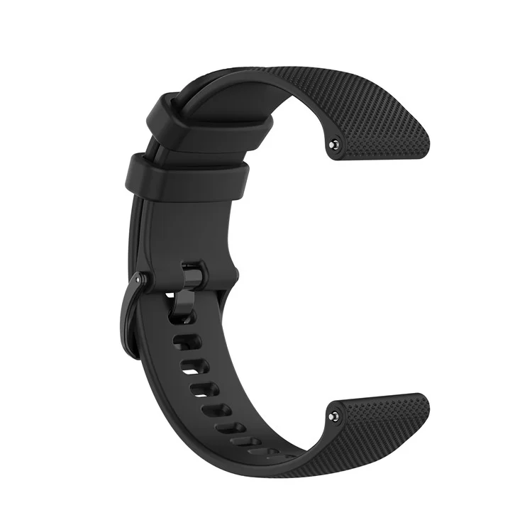 22 mm Texture Grid Silicone Sostituzione Orologio Strap 22 mm Per Garmin Vivoactive 4/Forerunner 255 - Nero