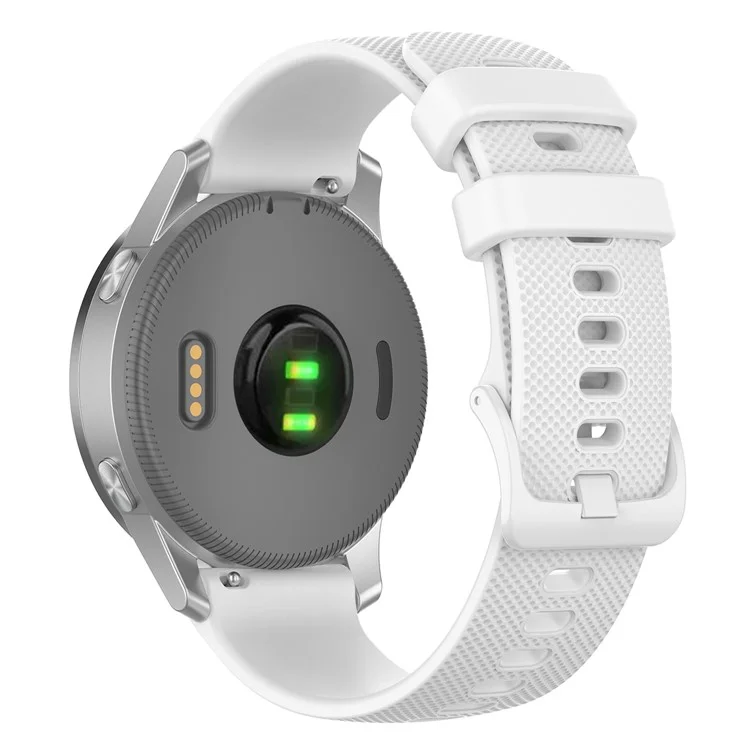 Силиконовый ремешок для часов 18 мм с сеткой 18 мм для Garmin vivomove 3S/vivoactive 4S/Forerunner 255S - белый