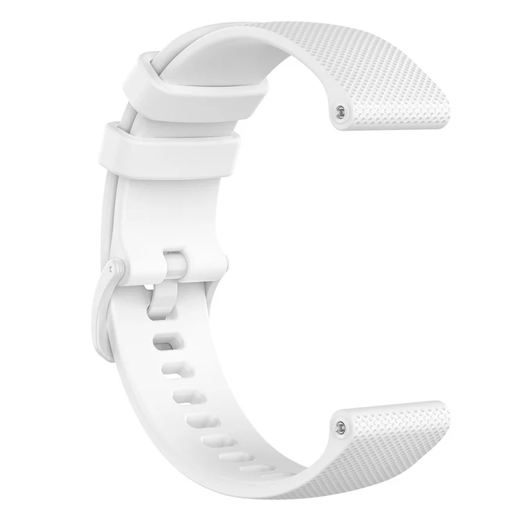 Силиконовый ремешок для часов 18 мм с сеткой 18 мм для Garmin vivomove 3S/vivoactive 4S/Forerunner 255S - белый