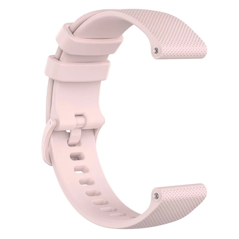 18mm Grid Texture Silicone Watch Band 18mm for Garmin Venu 4 41mm / vivomove 3S / vivoactive 4S / Forerunner 255S - Pink