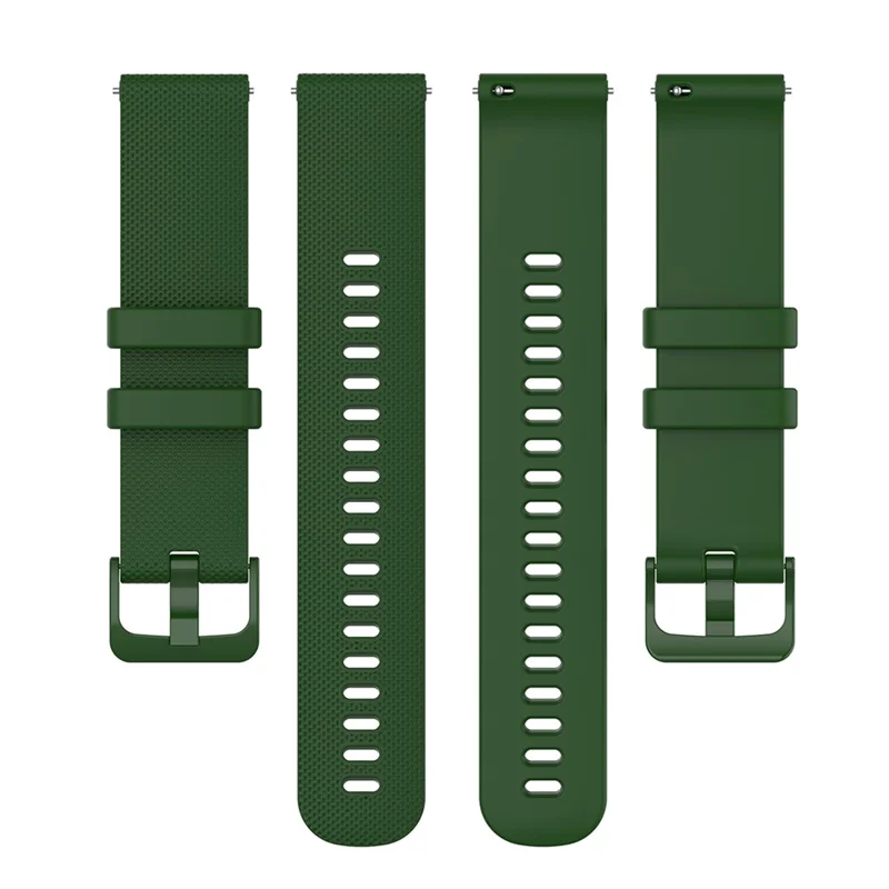 18mm Grid Texture Silicone Watch Band 18mm for Garmin Venu 4 41mm / vivomove 3S / vivoactive 4S / Forerunner 255S - Army Green
