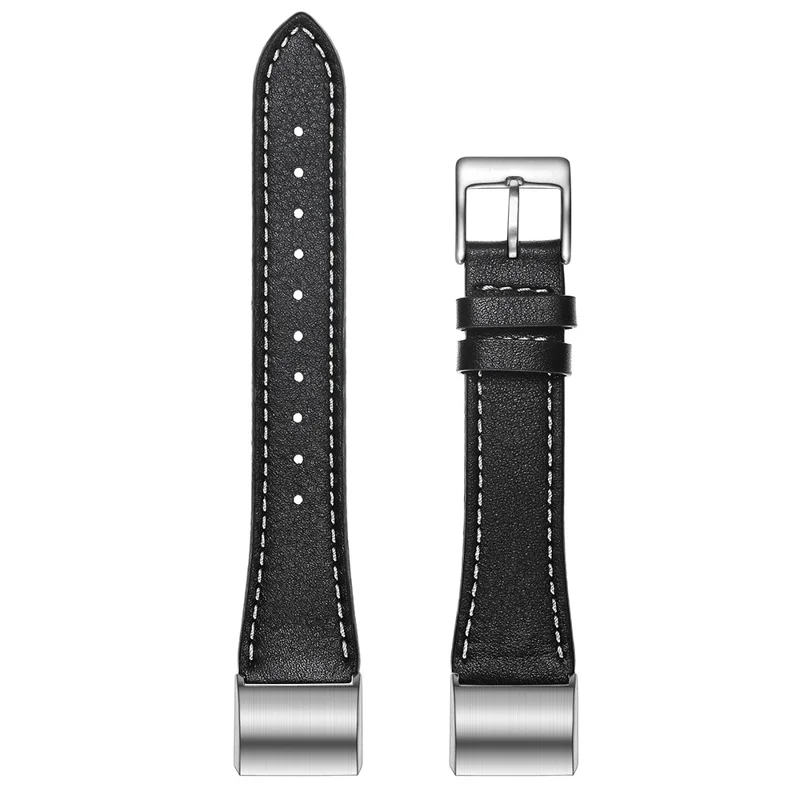 Genuine Leather Coated Smart Watch Band for Fitbit Charge 2 - Black