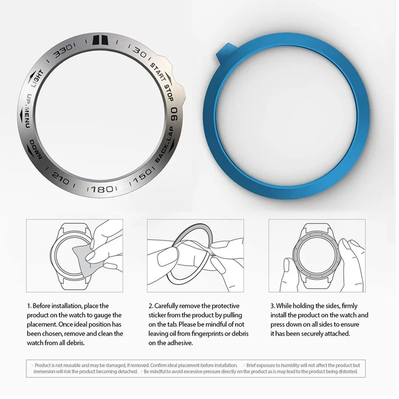 Stainless Steel Watch Bezel (Type B) for Garmin Fenix 5X/5x Plus - Silver/Black