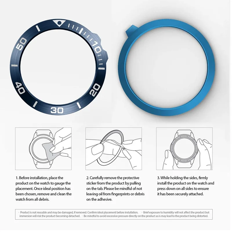 Stainless Steel Watch Bezel (Type A) for Garmin Fenix 5X/5x Plus - Blue/White