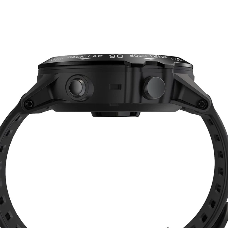 Bague de lunette en acier inoxydable Couvercle adhésif (type B) pour Garmin Fenix 3/Fenix 3 HR - Fond noir / Caractères blancs