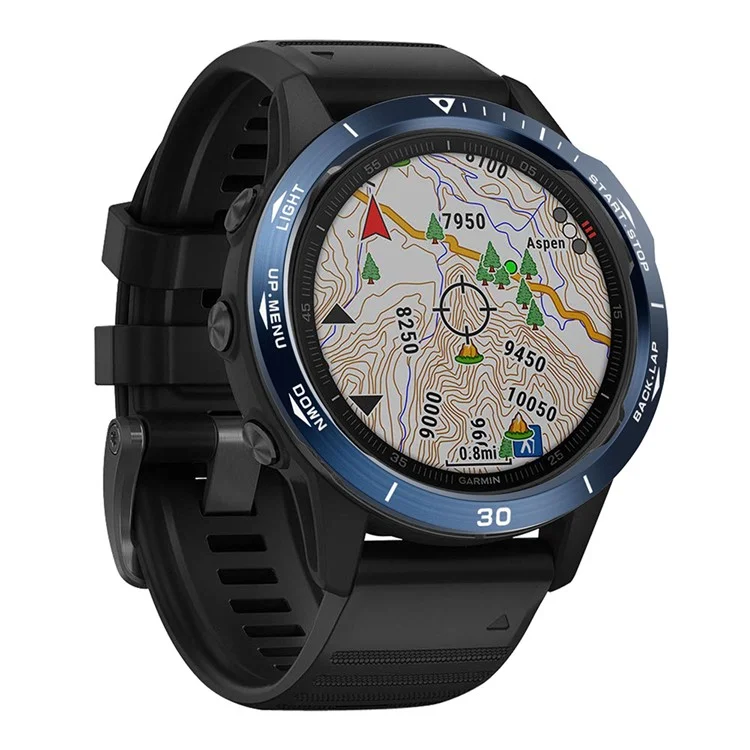 Stainless Steel Replacement Watch Bezel (Type B) for Garmin Fenix 6/6 Pro/ 6 Sapphire - Blue/White
