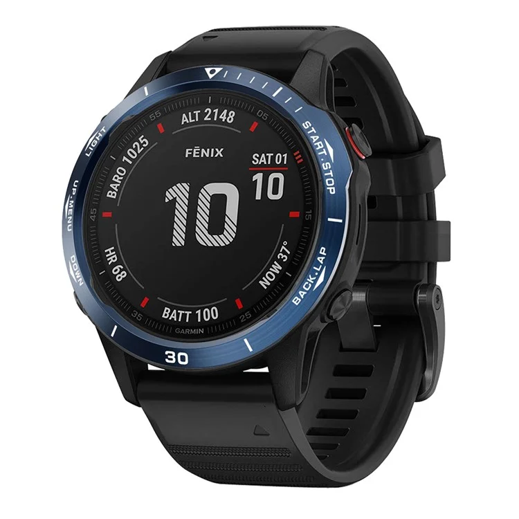 Stainless Steel Replacement Watch Bezel (Type B) for Garmin Fenix 6/6 Pro/ 6 Sapphire - Blue/White