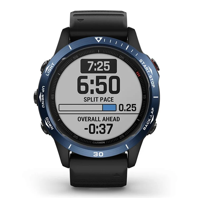 Stainless Steel Replacement Watch Bezel (Type B) for Garmin Fenix 6/6 Pro/ 6 Sapphire - Blue/White