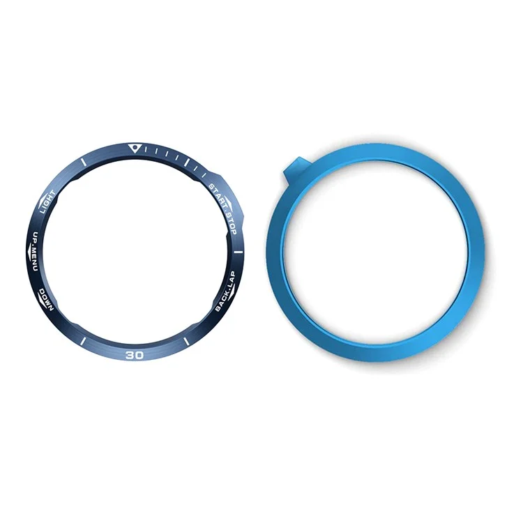 Stainless Steel Replacement Watch Bezel (Type B) for Garmin Fenix 6/6 Pro/ 6 Sapphire - Blue/White