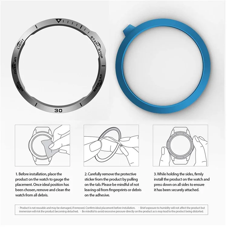 Stainless Steel Replacement Watch Bezel (Type B) for Garmin Fenix 6/6 Pro/ 6 Sapphire - Silver/Black
