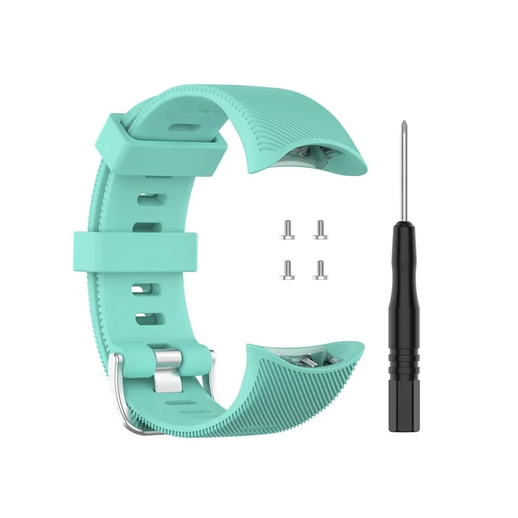 Bracelet de Montre en Silicone de Remplacement pour Garmin Swim 2 Watch / Garmin Forerunner45/45S - Cyan