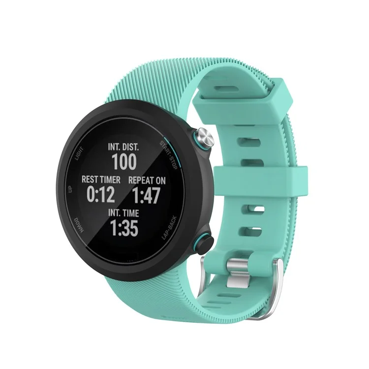 Bracelet de Montre en Silicone de Remplacement pour Garmin Swim 2 Watch / Garmin Forerunner45/45S - Cyan