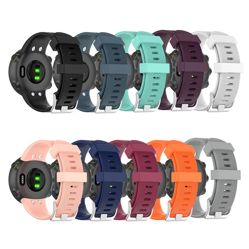 Silicone Strap Replacement Watchband for Garmin Forerunner 45/45S - Black