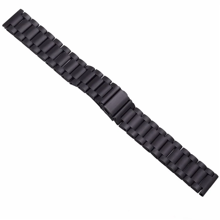 Banda de Substituição de Relógio de Aço Inoxidável de 20 mm Para Huawei Watch GT 2 42mm/Nokia Withings Steel HR 40mm Versão/garmin Forerunner 245 Music/245/Garmin Venu/Polar Ignite 42mm Versão - Preto