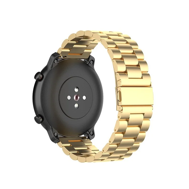 Correa de reloj de acero inoxidable de 20 mm para Huawei watch GT/Huawei GT2/Nokia Within Steel HR 40 mm Versión/Garmin Forerunner 245 Music/245/Garmin Venu/Polar Ignite 42 mm Versión - Oro