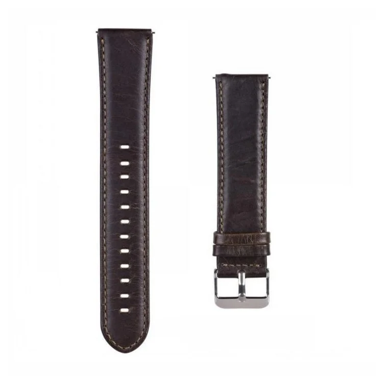 Leather Replacement Strap for Fossil Gen3 Q Explorist/Gen 2/Q Explorist Gen3/Q Explorist HR Gen4/Gen5 Carlyle HR/Julianna HR - Dark Brown
