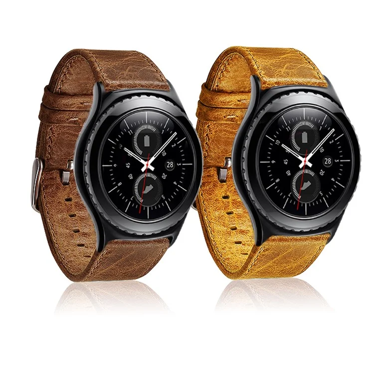 Leather Replacement Strap for Fossil Gen3 Q Explorist/Gen 2/Q Explorist Gen3/Q Explorist HR Gen4/Gen5 Carlyle HR/Julianna HR - Dark Brown