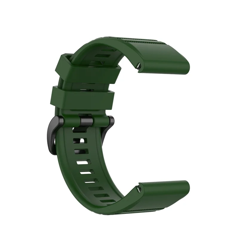 Rubber Smart Watch Band Replacement Strap [26mm Width] for Garmin Fenix 7X/Fenix 6x/5x - Army Green