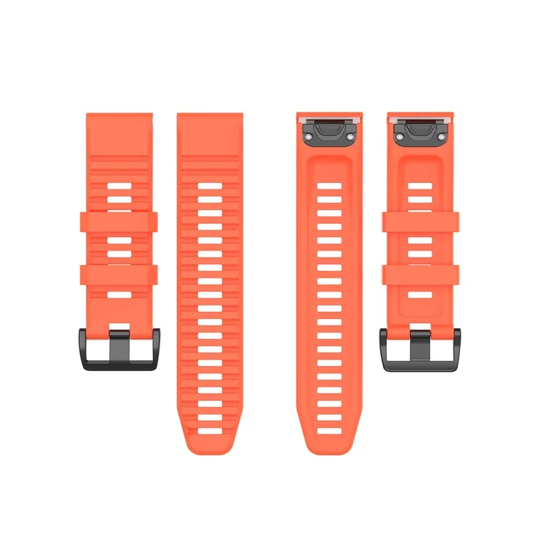 Gummi-Smart-Watch-Band-Ersatzarmband [26 mm Breite] für Garmin Fenix 7X/Fenix 6x/5x - Koralle