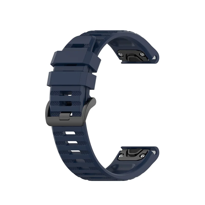 Rubber Smart Watch Replacement Band [22mm Width] for Garmin Fenix 6/5 - Dark Blue