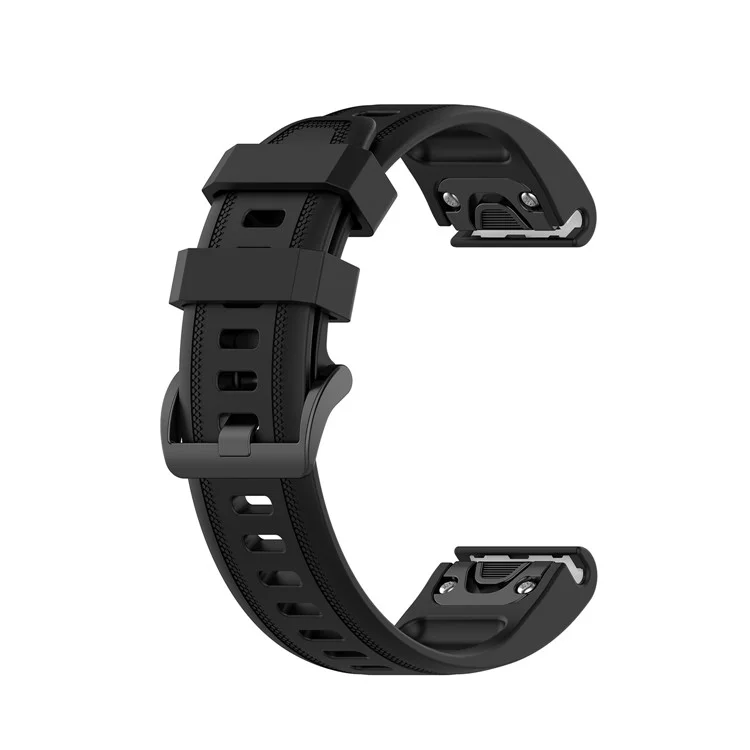 Gomma Smart Watch Sostituzione Band [20mm Larghezza] Per Garmin Fenix ​​7s / Fenix ​​6S / 5S - Nero