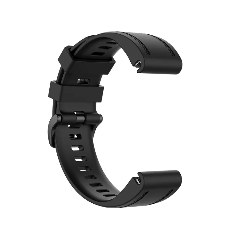 Rubber Smart Watch Replacement Band [20mm Width] for Garmin Fenix 7S/Fenix 6S/5S - Black