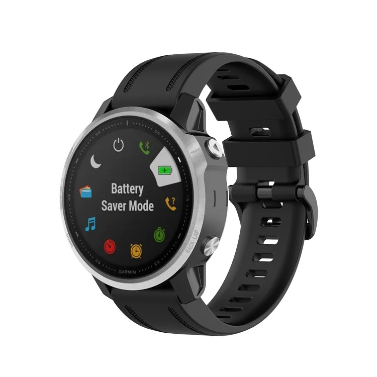 Gummi-Smartwatch-Ersatzband [20 mm Breite] für Garmin Fenix 7S/Fenix 6S/5S - Schwarz
