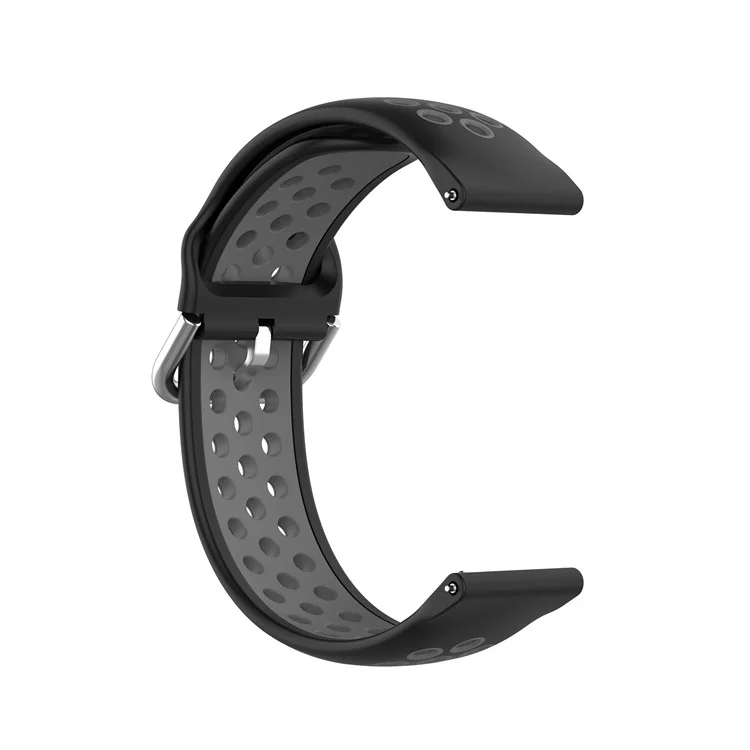 Banda de Reloj Inteligente de Reemplazo de PC de Doble Color de 20 mm Para Samsung Galaxy Watch Active/Active2 - Gris Oscuro