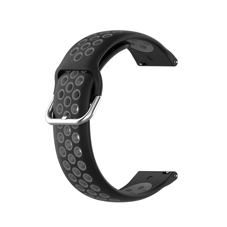 Ремешок для умных часов Dual-color PC Replacement Smart Watch Strap для Honor MagicWatch 2 42MM/Huawei Watch GT2 42MM - Черный/Серый